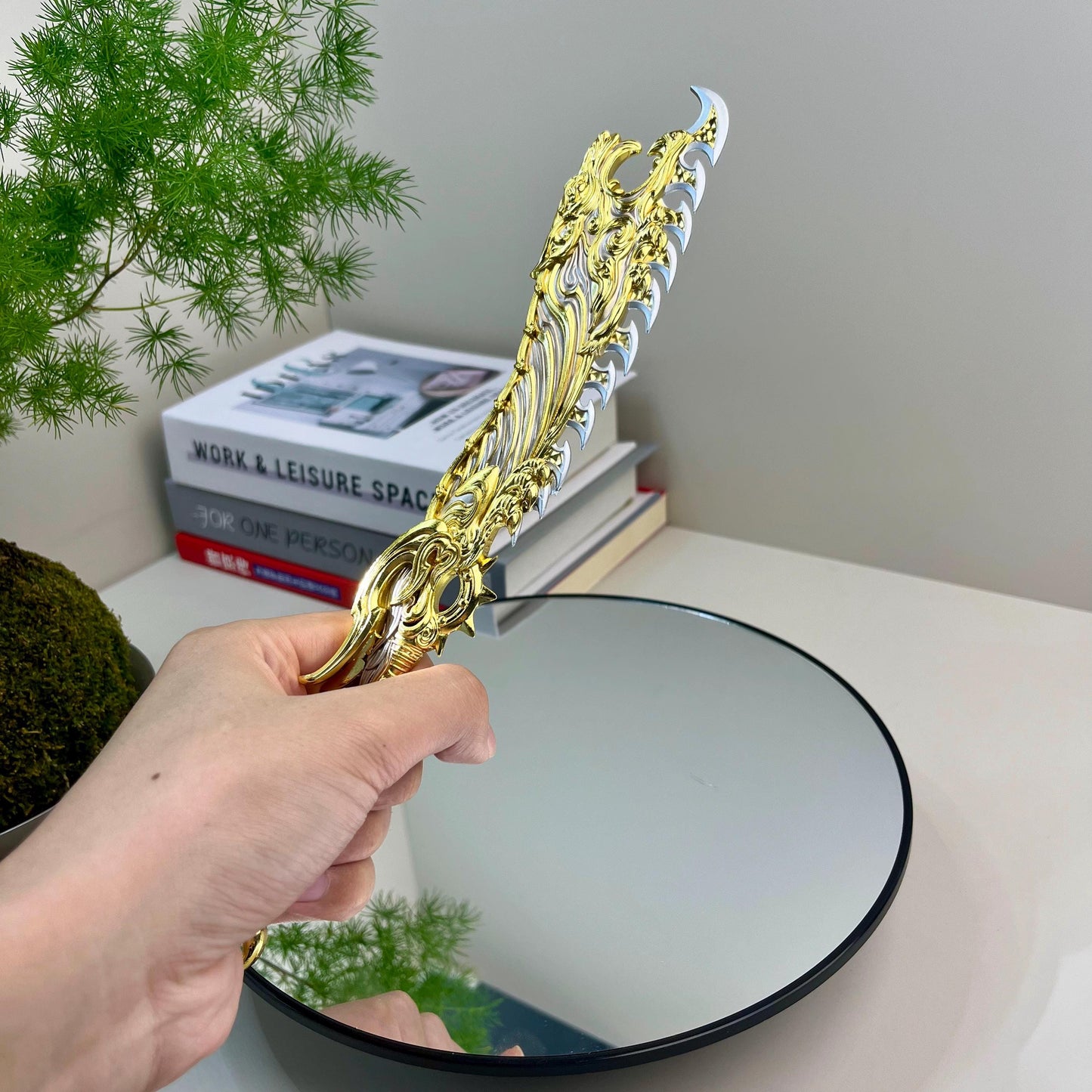 Naraka Bladepoint, Sanjun Sword, Game Peripheral, Trainer Knife, Metal Cold Weapon Model, Game Weapon Replica, Collection Craft Toys Gifts