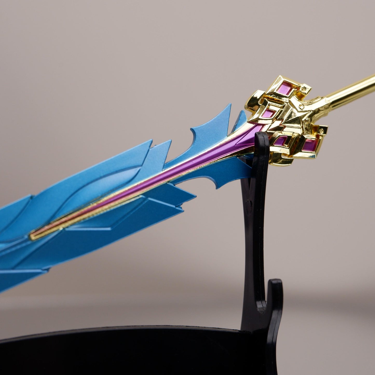 8.26in Glory Game Peripheral Li Xin Shanhai Sword Metal Weapon Model Samurai Knife Toy Cosplay Prop Desktop Ornament Collection Boy's Gifts